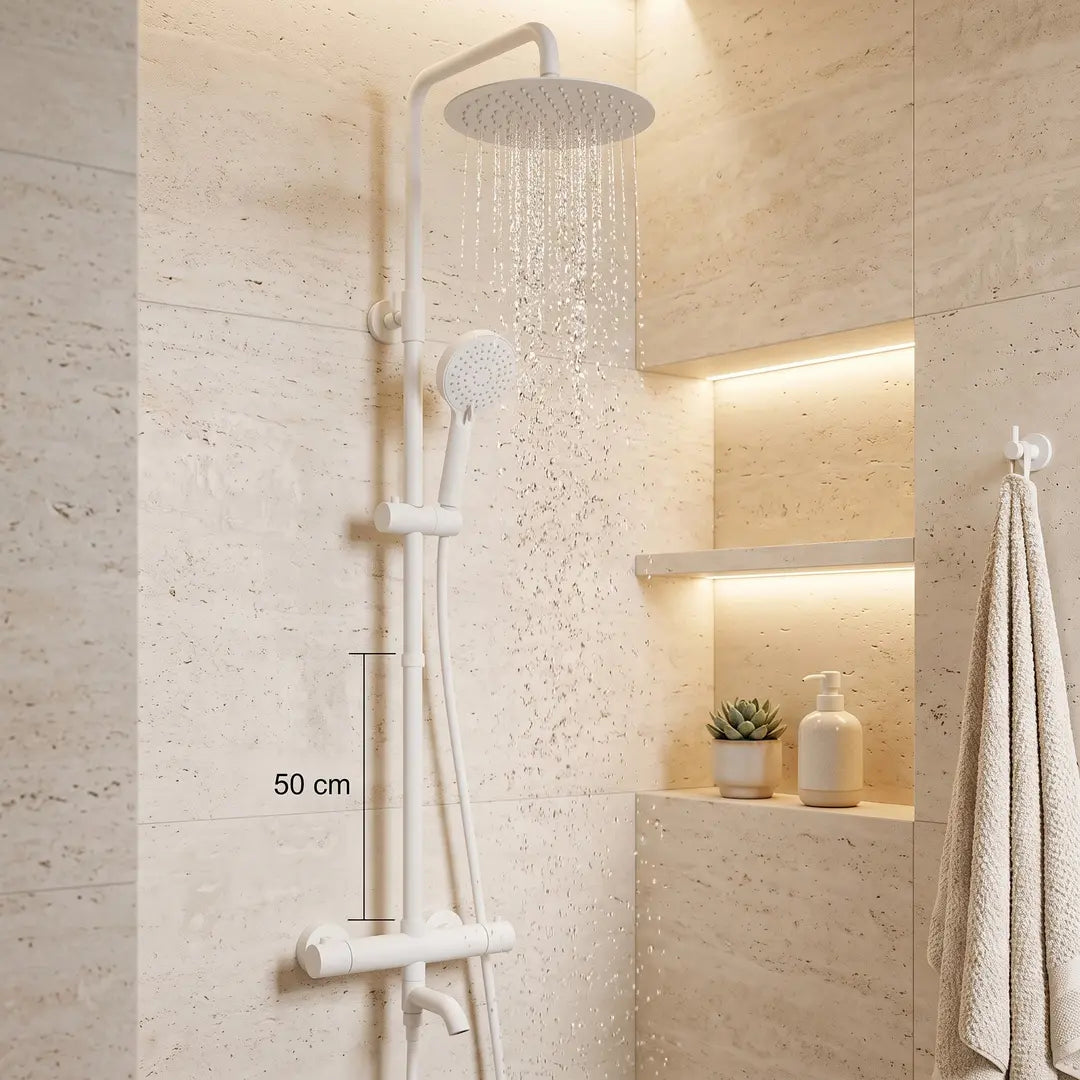 Verlängerung für Dusche 50 cm Weiß