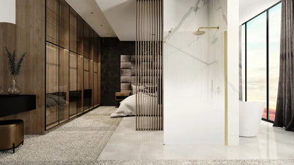 Walk In Duschwand Aero Ombre Gold Matt 90-120cm