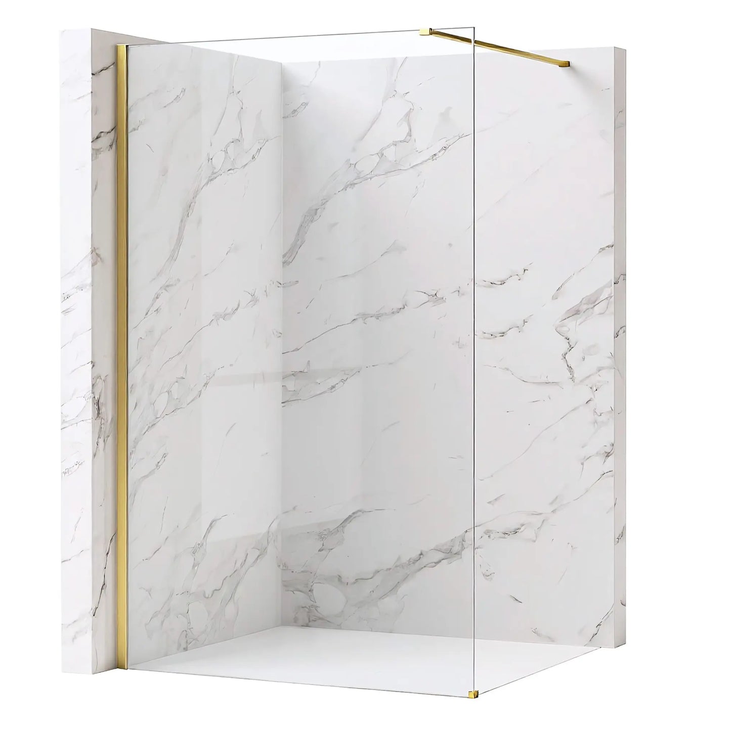 Walk In Duschwand Flexi Gold Matt 70-140cm