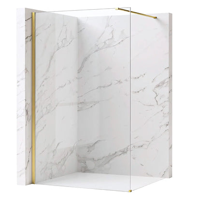 Walk In Duschwand Flexi Gold Matt 70-140cm