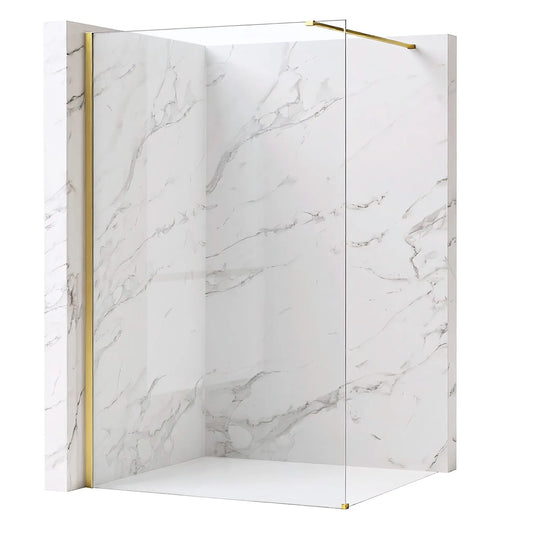 Walk In Duschwand Flexi Gold Matt 70-140cm