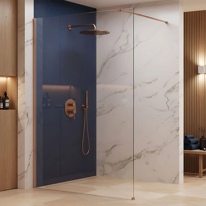 Walk-In Duschwand Flexi Kupfer Matt 70-140cm