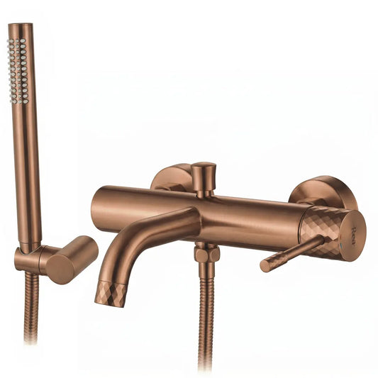 Badewannenarmatur Lungo Diamond Kupfer Matt