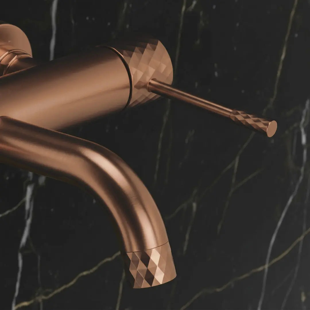 Badewannenarmatur Lungo Diamond Kupfer Matt