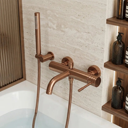 Badewannenarmatur Lungo Diamond Kupfer Matt