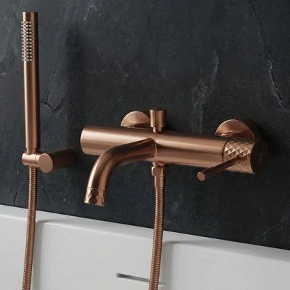 Badewannenarmatur Lungo Diamond Kupfer Matt