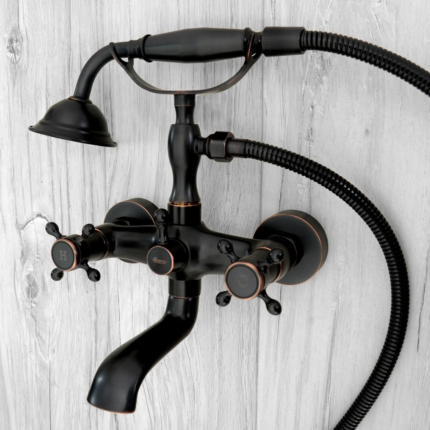 Badewannenarmatur Retro Old Black