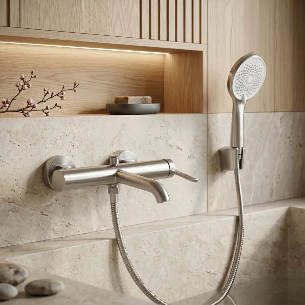 Badewannenarmatur Rivo Chrom Matt