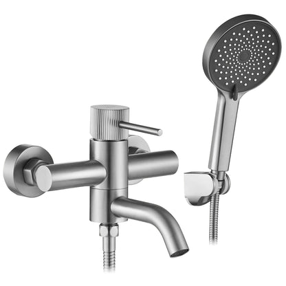 Badewannenarmatur Lungo Stripe Chrom Matt