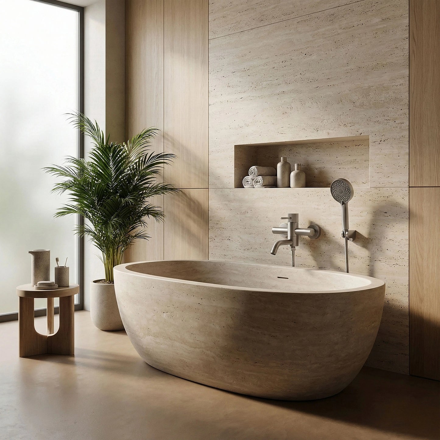 Badewannenarmatur Lungo Stripe Chrom Matt