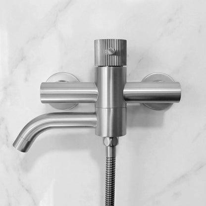 Badewannenarmatur Lungo Stripe Chrom Matt