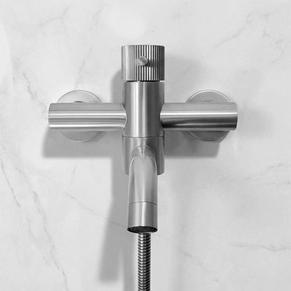 Badewannenarmatur Lungo Stripe Chrom Matt