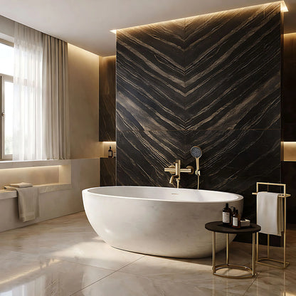 Badewannenarmatur Lungo Stripe Gold Matt