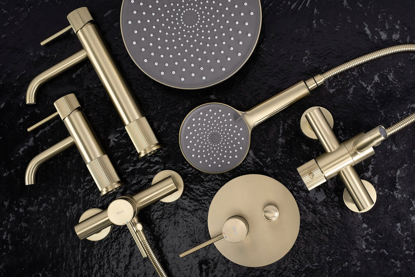 Badewannenarmatur Lungo Stripe Gold Matt