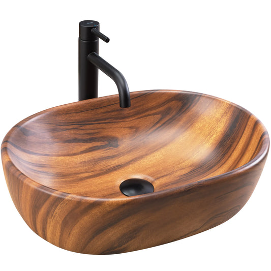 Aufsatzwaschbecken Amelia Wood Matt 48x34,5cm