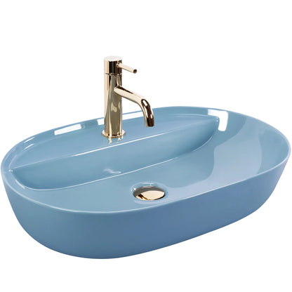 Aufsatzwaschbecken Aura Shiny Blue 60,5x40,5cm