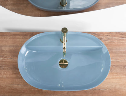 Aufsatzwaschbecken Aura Shiny Blue 60,5x40,5cm