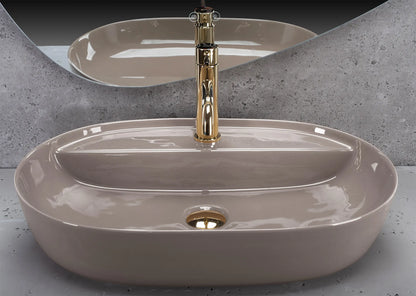 Aufsatzwaschbecken Aura Shiny Mocha Mousse 60,5x40,5cm