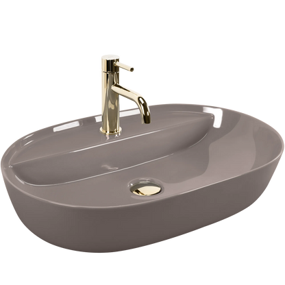 Aufsatzwaschbecken Aura Shiny Mocha Mousse 60,5x40,5cm