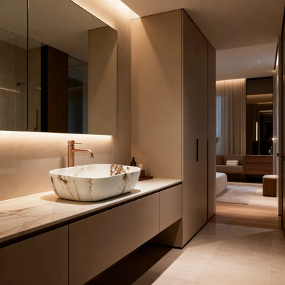 Aufsatzwaschbecken Belinda Marrone Matt 46,5x33cm