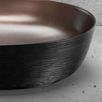 Aufsatzwaschbecken Cleo Copper Brushed Black 60,5x41cm