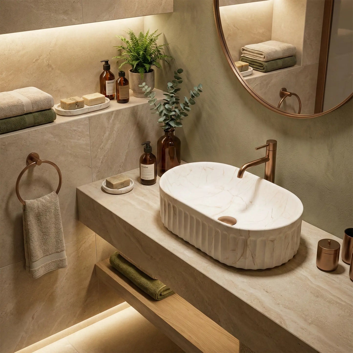 Aufsatzwaschbecken Georgia 55,5x35cm