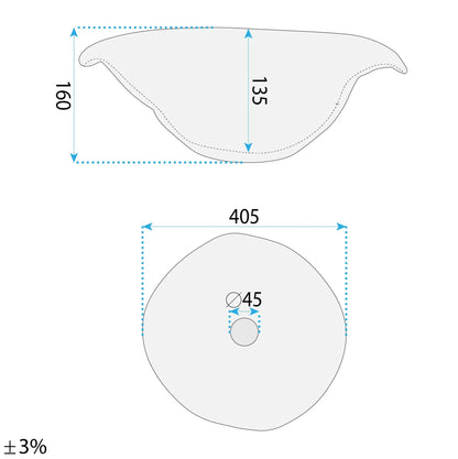 Aufsatzwaschbecken HM 34b - Handmade Art 40,5cm