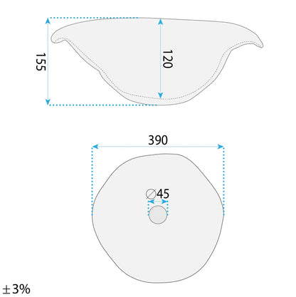 Aufsatzwaschbecken HM-35b Handmade Art 39cm
