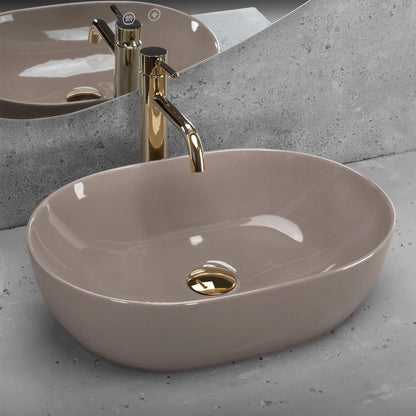 Aufsatzwaschbecken Lisa Mocha Mousse 49×35cm