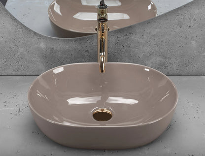 Aufsatzwaschbecken Lisa Mocha Mousse 49×35cm
