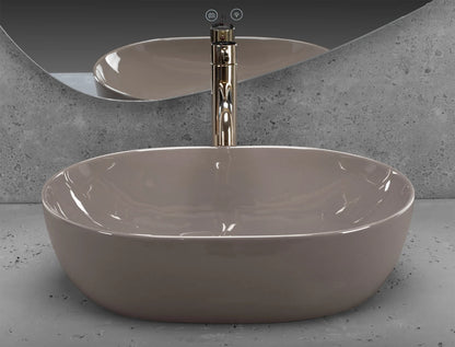 Aufsatzwaschbecken Lisa Mocha Mousse 49×35cm