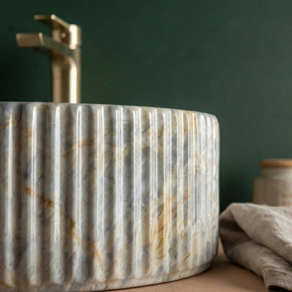 Aufsatzwaschbecken Marcella Ruststone 60x37cm