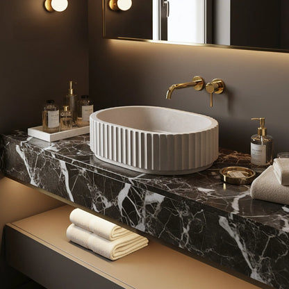 Aufsatzwaschbecken Margaret Beige 49x35,5cm