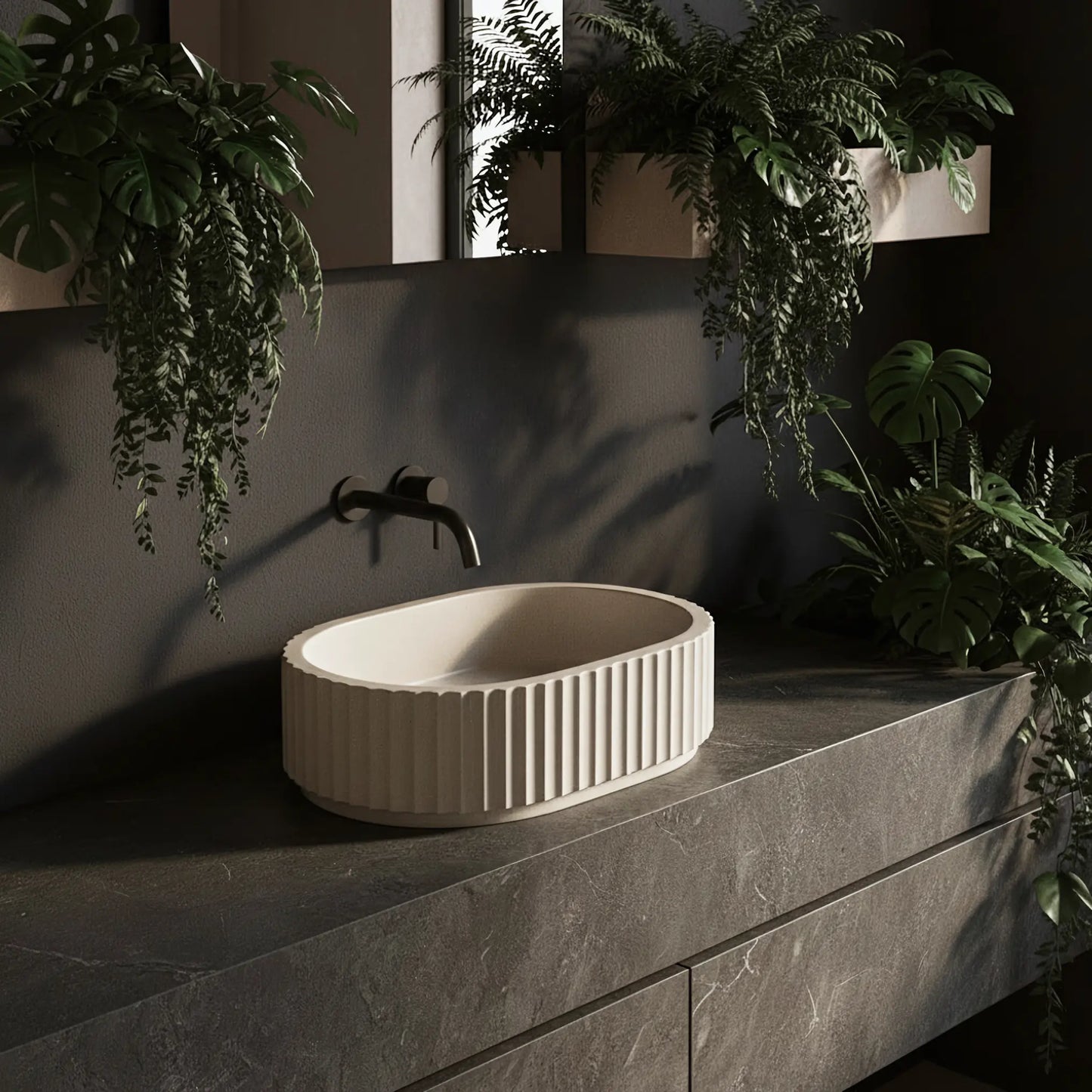 Aufsatzwaschbecken Margaret Beige 49x35,5cm