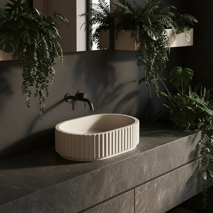 Aufsatzwaschbecken Margaret Beige 49x35,5cm