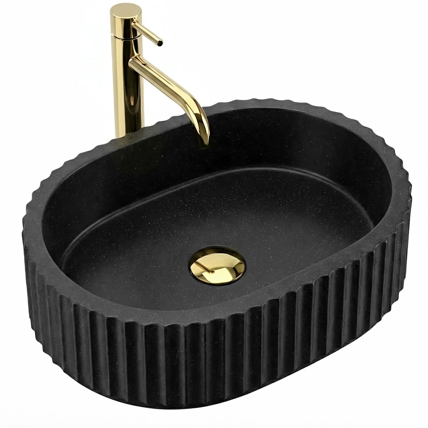 Aufsatzwaschbecken Margaret Black 49x35,5cm