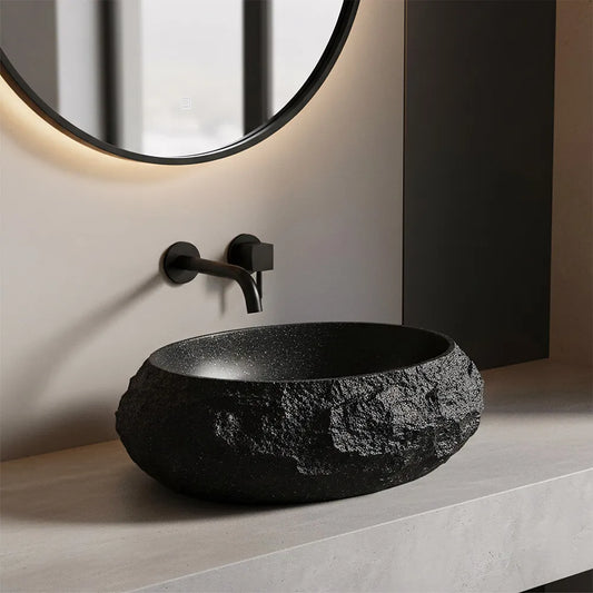 Waschbecken Mika Black 48x38cm