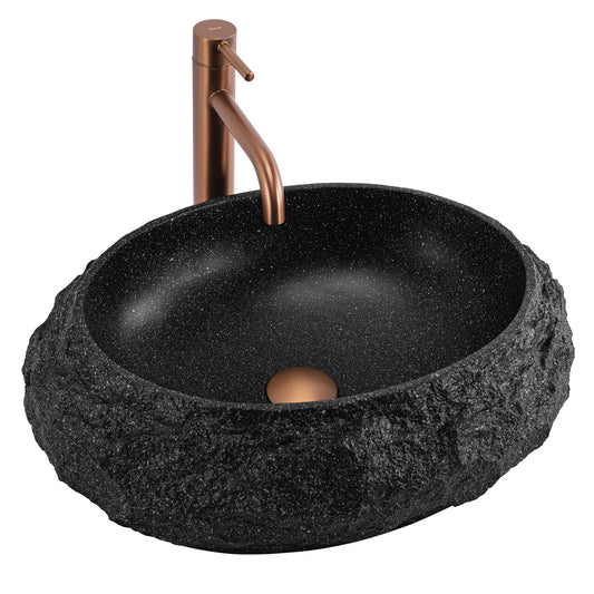 Waschbecken Mika Black 48x38cm