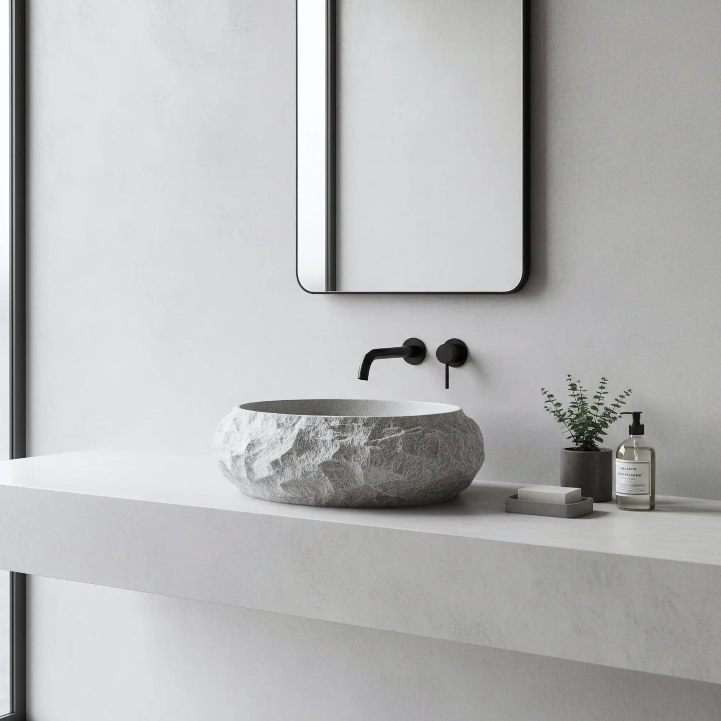 Aufsatzwaschbecken Mika Gabro 50x38cm