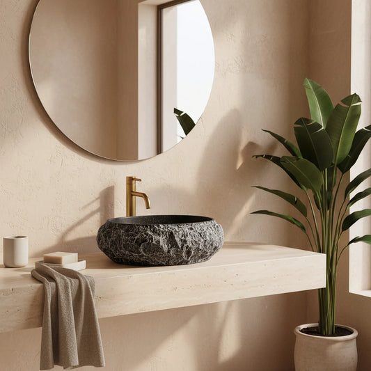 Aufsatzwaschbecken Mika Gabro Black 50x38cm