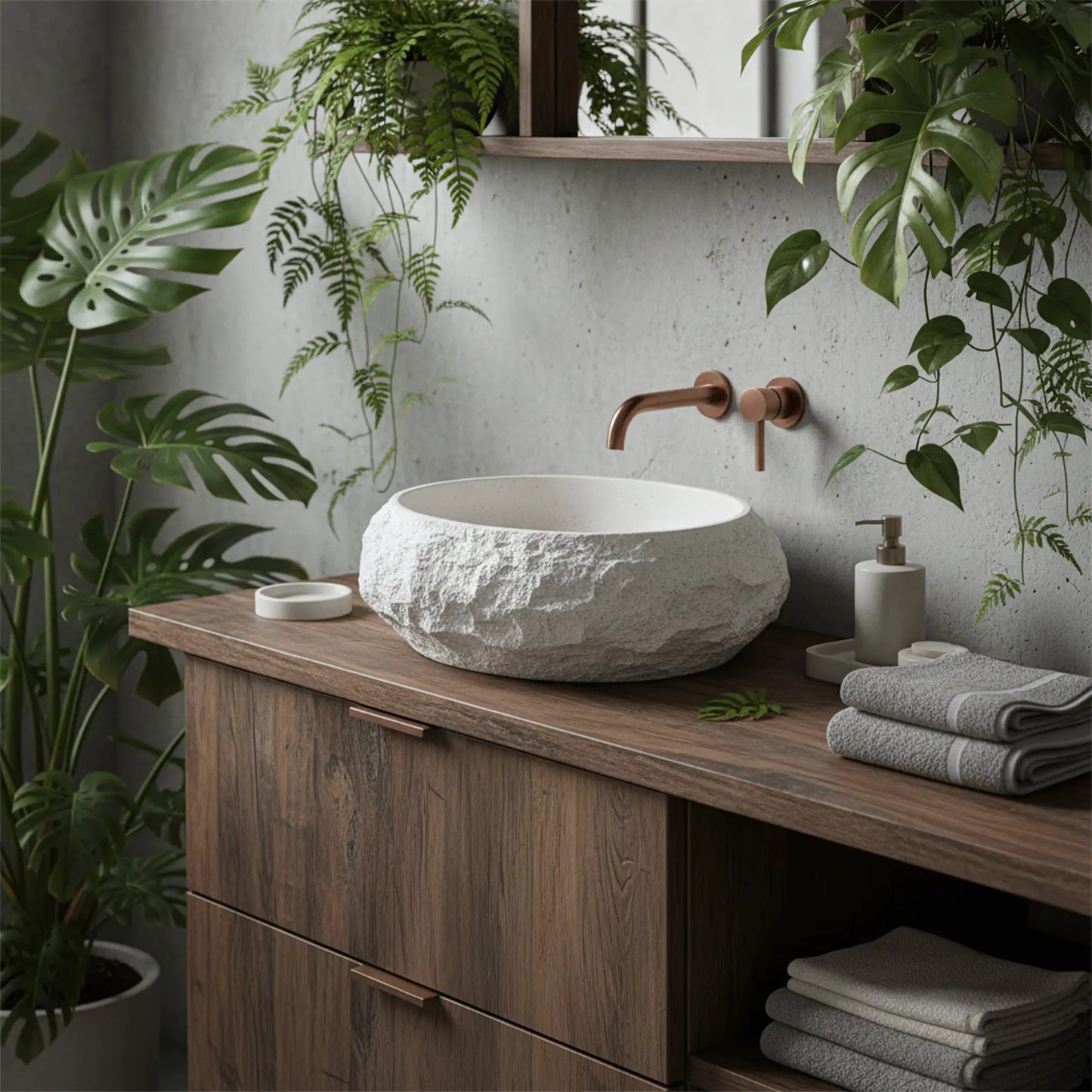 Aufsatzwaschbecken Mika Ivory 50x38cm