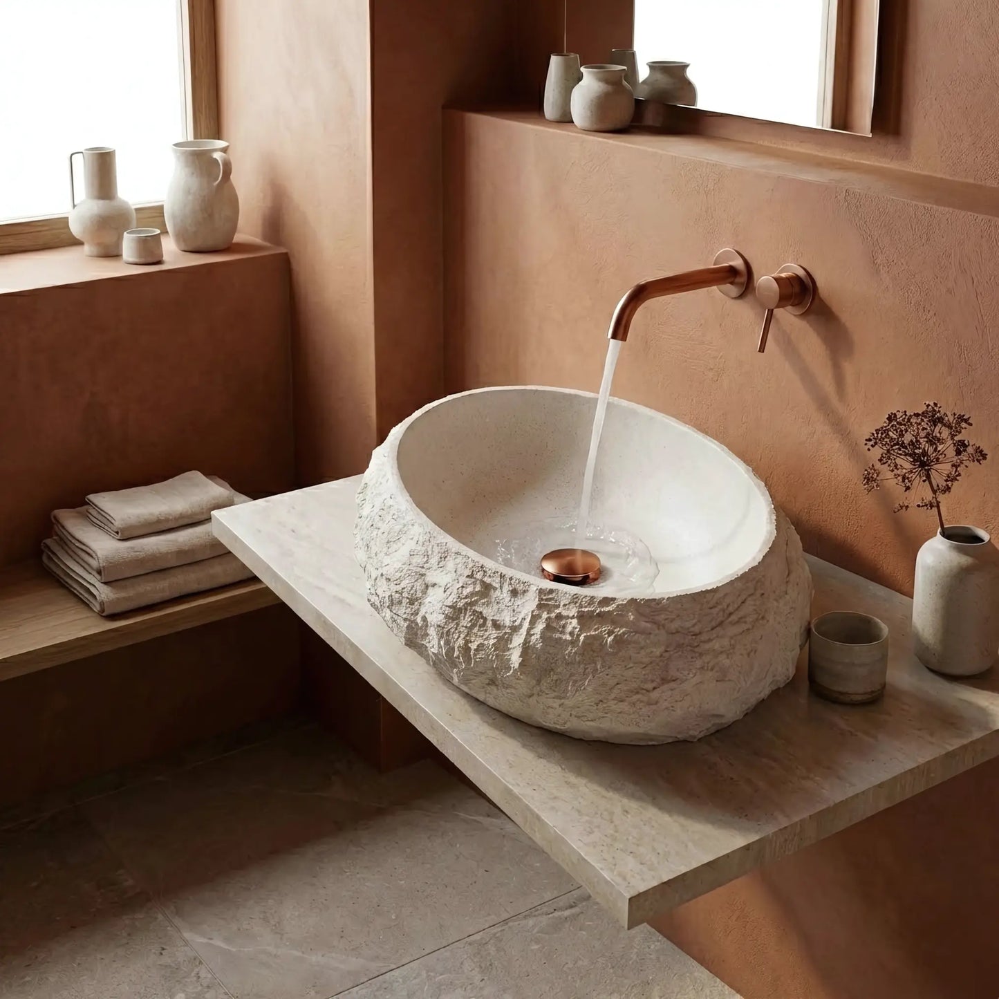 Aufsatzwaschbecken Mika Ivory 50x38cm