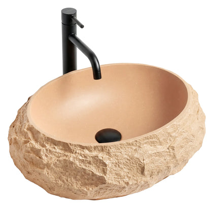 Aufsatzwaschbecken Mika Light Terracotta 50x38cm