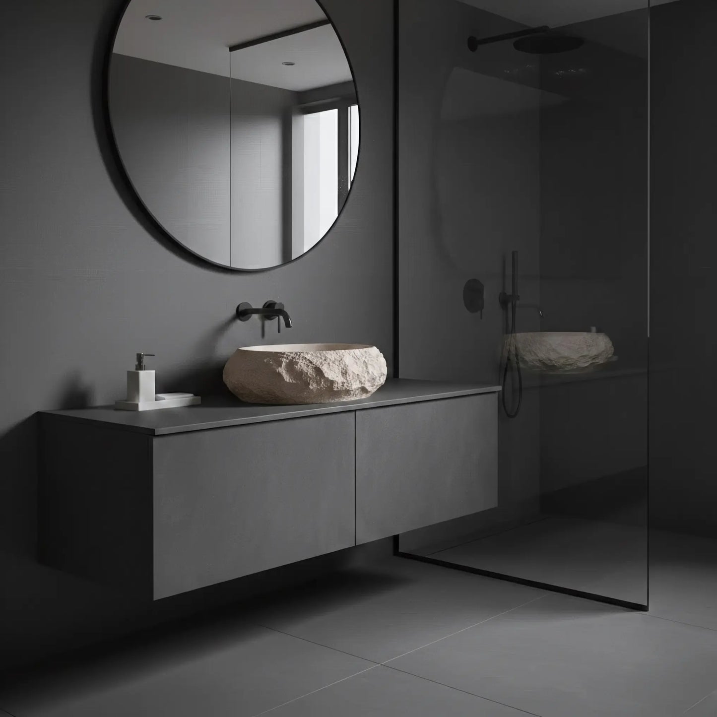 Aufsatzwaschbecken Mika Warm Beige 50x38cm