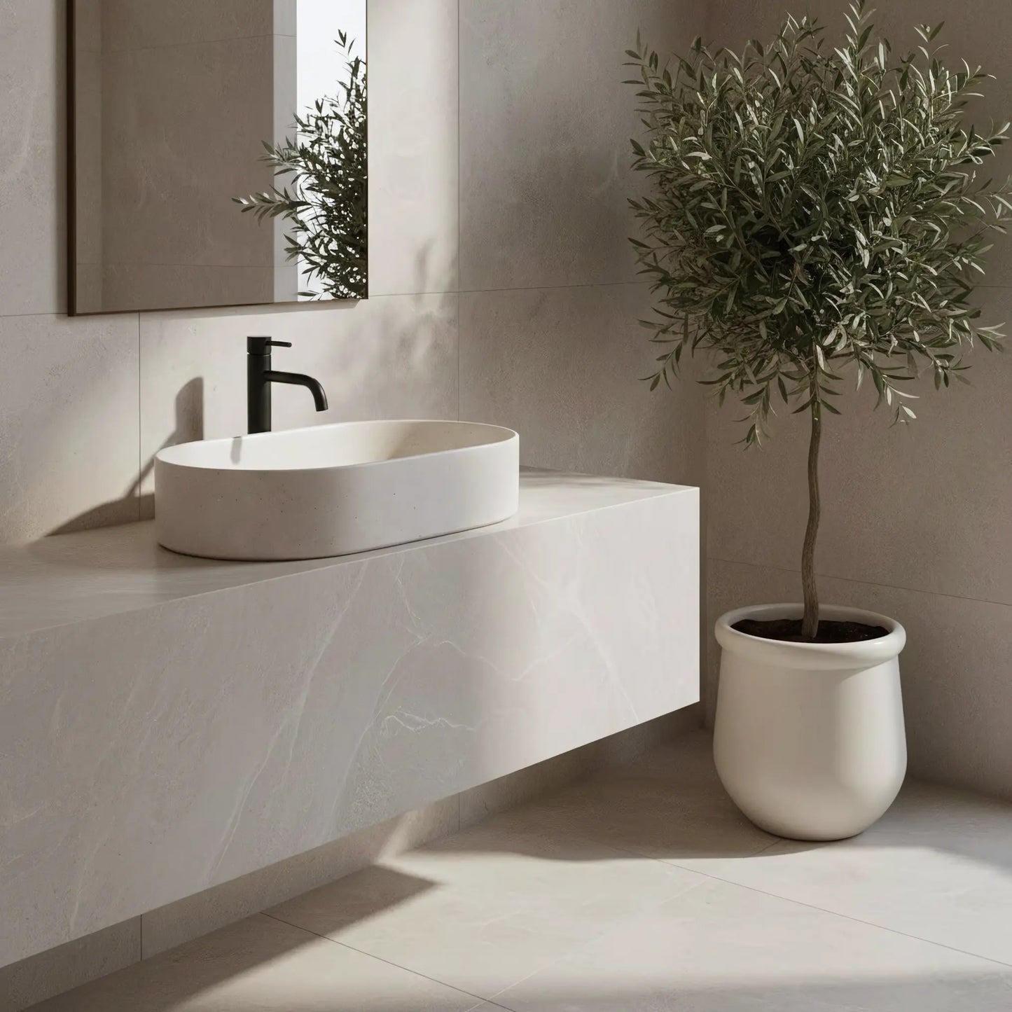 Aufsatzwaschbecken Nadia Sandy 61x38,5cm