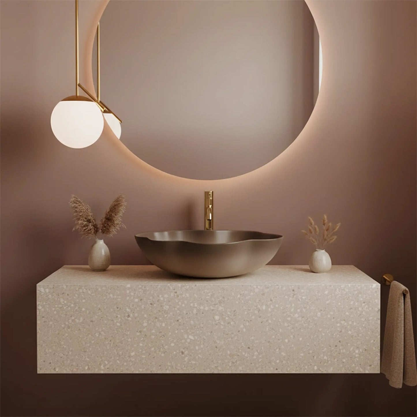 Aufsatzwaschbecken Pearl Ombre 50,5x38cm