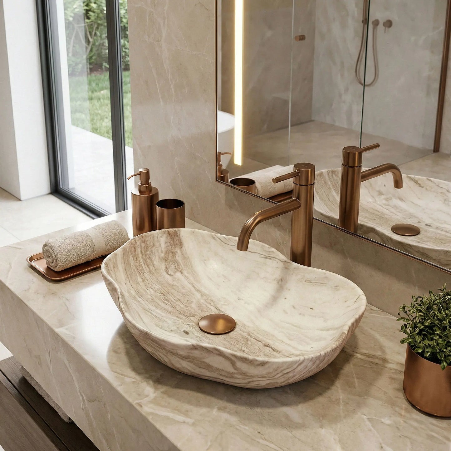 Aufsatzwaschbecken Pearl Saturn 50,5x38cm