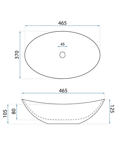 Waschbecken Leona 46,5x36cm