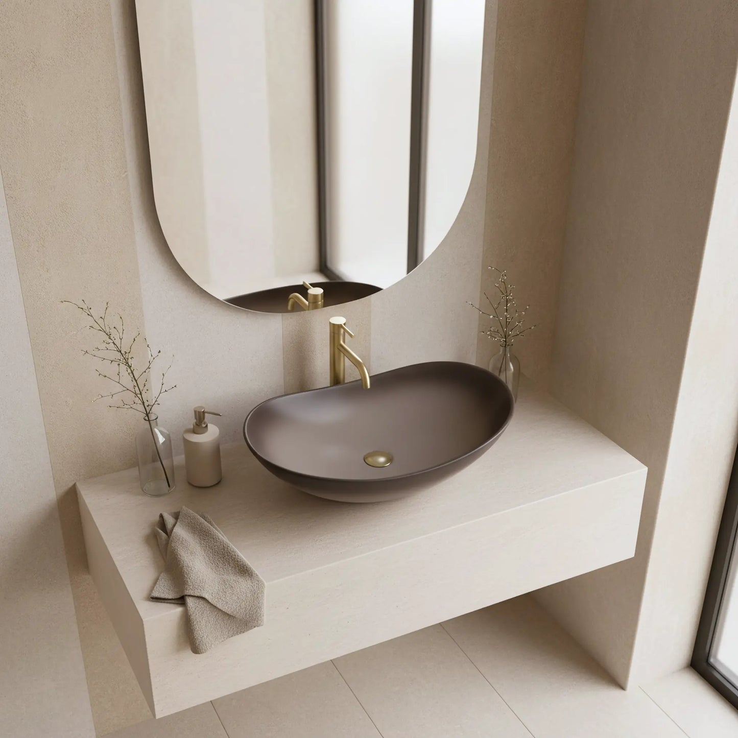 Aufsatzwaschbecken Royal Ombre 62x36cm