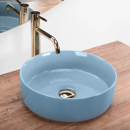 Aufsatzwaschbecken Sami Shiny Blue ⌀36cm
